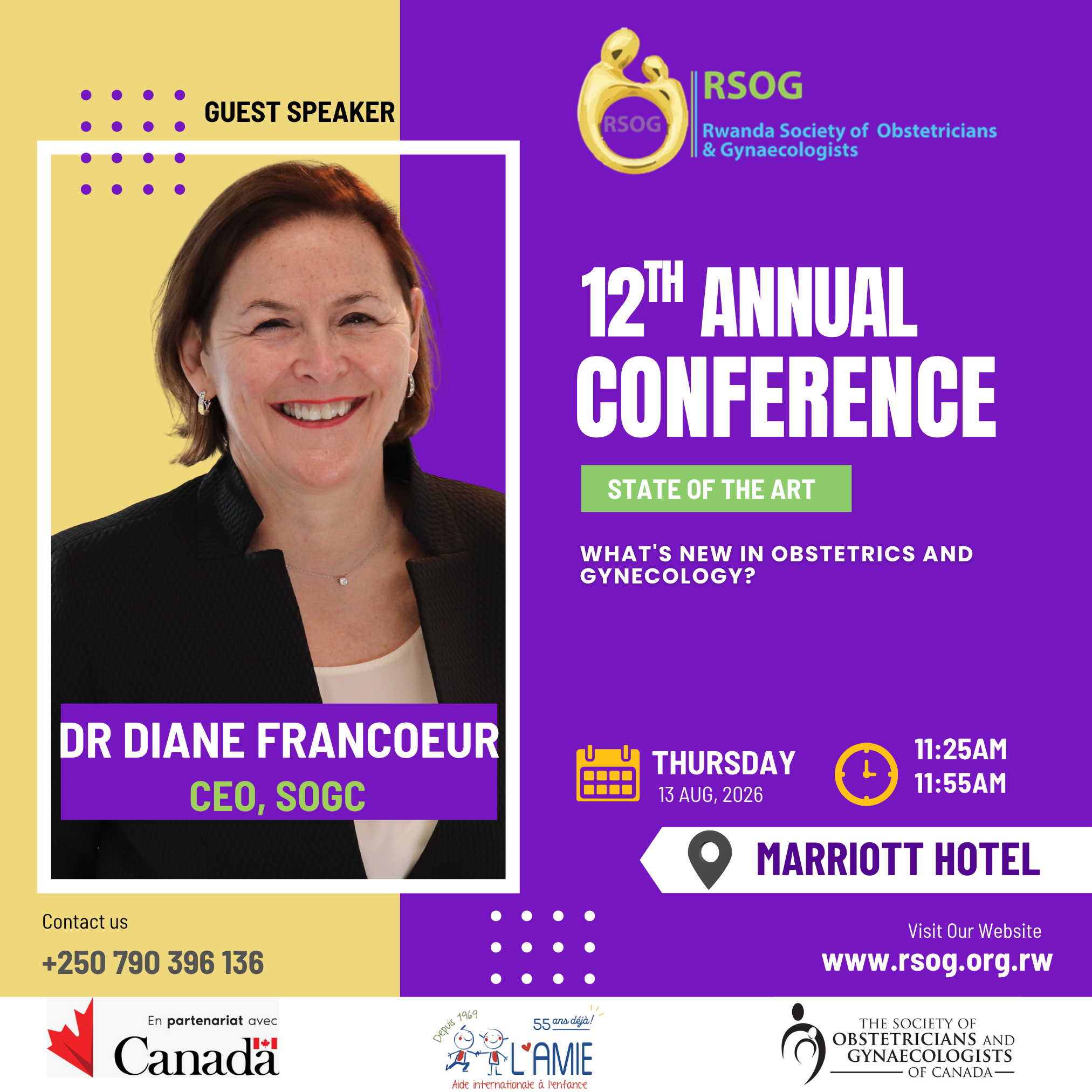 Dr Diane Francoeur, CEO, SOGC